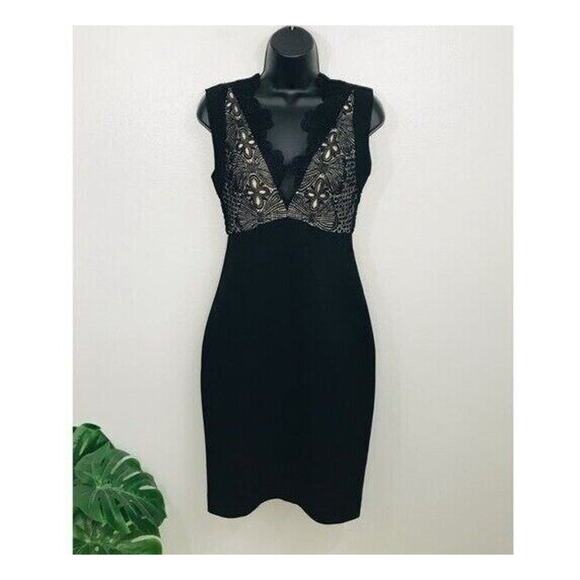 LOVER Revolve Camelia Bonded Pencil Dress Black Cocktail, 8 -NWT - Picture 2 of 11